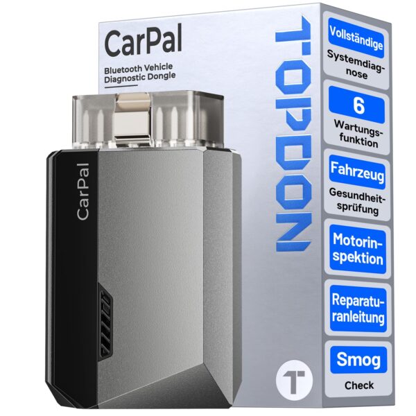TOPDON CarPal-A OBD2 Diagnosegerät – Bluetooth Scanner für alle Fahrzeuge mit 6 Reset-Funktionen