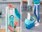 Leifheit Bodenwischer Profi XL Micro Duo – Rückenschonender Wischmop 146 cm mit Fussklick – Bild 7
