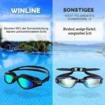 Winline Schwimmbrille mit Polarisationslinsen & UV-Schutz – Anti-Beschlag für Erwachsene & Jugendliche – Bild 3