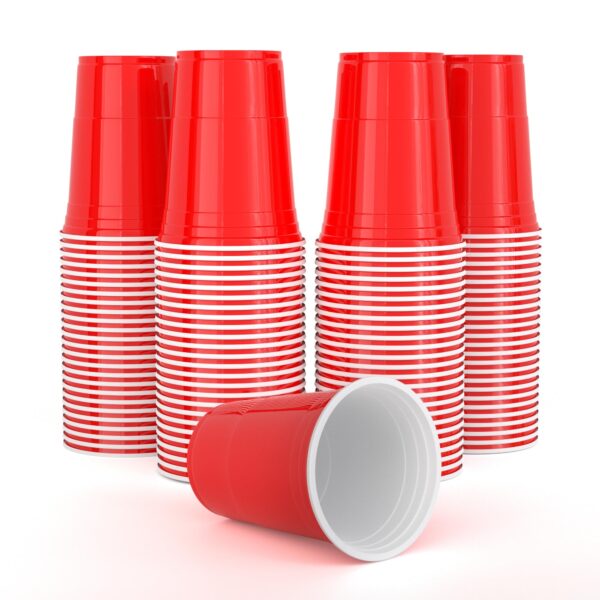 AOLUXLM Partybecher 473ml – 100er Set American Red Cups für Feiern & Events