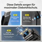 ONROAD Onlock Pro Faltschloss 85 cm – Diebstahlsicheres Fahrradschloss für E-Bikes – Bild 3