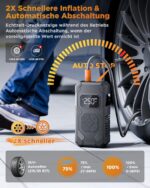 Tiiletzote Elektrische Luftpumpe 150PSI – Akku Kompressor mit LED-Display für Auto & Fahrrad – Bild 3