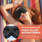 INNELO 2er Pack 3D Schlafmaske – Lichtblockierende Augenmaske mit Gedächtnisschaum für erholsamen Schlaf – Bild 3