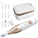 Beurer MP 64 Elektrisches Maniküre & Pediküre Set mit 10 Aufsätzen & LED-Licht – Kabelloses Nagelpflegeset für Hände & Füsse
