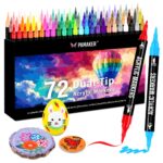 Pamaker 72 Farben Acrylstifte Set – Doppelspitze für Leinwand, Holz & Stoff