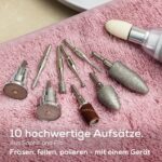 Beurer MP 62 Maniküre- & Pediküre-Set mit 10 Aufsätzen & LED-Licht – Elektrische Nagelfeile für professionelle Nagelpflege – Bild 3