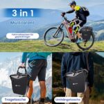 Toyvile Gepäckträgertaschen 2er Set 48L – Wasserdicht, Reflektierend & 3in1 Tragsystem – Bild 4