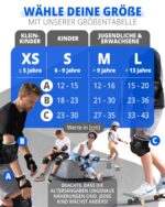 SKATEWIZ 6-teiliges Protektorenset – Knie-, Ellenbogen- & Handgelenkschoner für Kinder – Bild 5