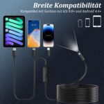 Ennovor 1920 HD Endoskopkamera – 5m Inspektionskamera mit 8 LED für Android & iOS – Bild 6