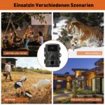 HSSNS Wildkamera 60MP 4K – Tierüberwachung mit Nachtsicht & IP66 Schutz – Bild 7