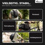 Valkental 3in1 Fahrradtasche 10-14L mit Rucksackfunktion – Wasserfest & Reflektierend – Bild 5