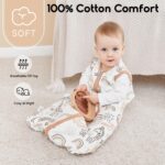 Yoofoss Baby-Sommerschlafsack 78cm 0.5 Tog 3er-Pack – Bio-Baumwolle für 6-12 Monate – Bild 2