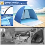 HAOYAO Pop-up Strandmuschel für 2–3 Personen – UV-Schutz UPF 50+ Wurfzelt – Bild 3