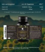 Luondu Vitamin D3 20.000 I.E. + K2 MK7 200 mcg – Hochdosiert & 100% Vegan, 180 Kapseln – Bild 5