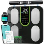 Letron Körperanalysewaage mit 8-Elektroden & Bluetooth – 58 Messwerte bis 180 kg