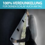 Xcelenze Verdunkelungsrollo 2m x 1,45m – 100% Lichtundurchlässig mit Mikrohafttechnologie – Bild 6