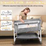 NIKYJM 3-in-1 Beistellbett mit 6-fach Höhenverstellung – Tragbares Babybett für Zuhause & Unterwegs – Bild 4