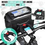 HASAGEI 5L Lenkertasche mit Touchscreen & Lenkeradapter – Wasserdichte Fahrradtasche – Bild 3