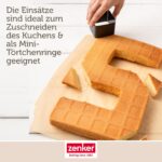 Zenker Zahlen- und Buchstaben Backform-Set 9-teilig – PFAS-freie Backformen für kreative Kuchen – Bild 7