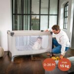 hauck Dream N Play Reisebett Beige – Kompaktes Babybett ab Geburt bis 15 kg – Bild 4