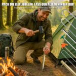 com-four® 24er Set Zeltheringe Stahl – Schraubheringe 20,5 cm für Hartboden & Camping – Bild 9