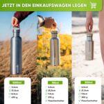 Blockhütte Premium Edelstahl Trinkflasche 1L isoliert – Auslaufsicher & spülmaschinenfest – Bild 4