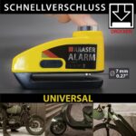 KRASER KR7Y Motorrad-Bremsscheibenschloss mit 110 dB Alarm – Wiederaufladbar – Bild 5