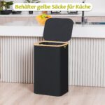 efluky Gelber Sack Ständer 100L – Mülleimer mit Deckel & Rückentür für Küche – Bild 7