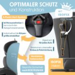 KIDIZ Autokindersitz i-Size mit Isofix 100-150cm – Mitwachsender Kindersitz Gruppe 1/2/3 – Bild 8