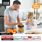 LEBENLANG Zitruspresse elektrisch mit 2 Kegeln – 700 ml Saftbehälter & BPA-frei – Bild 6
