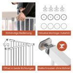 hauck Open N Stop KD Türgitter 96-101 cm mit 21 cm Verlängerung – Schutzgitter ohne Bohren – Bild 4
