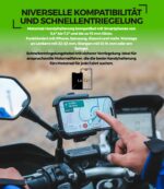 MOGGAM Motorrad Handyhalterung mit Antivibration – 360° drehbar für Lenker & Spiegel – Bild 6