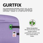 OWEN Sitzerhöhung Auto mit ISOFIX – ECE R129 geprüft für 15–36 kg | Lila – Bild 9
