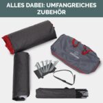 JUSTCAMP Atlanta 5 Personen Familienzelt – Tunnelzelt mit Stehhöhe, Vordach & Insektenschutz – Bild 9