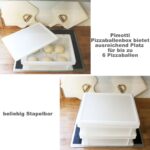 Pimotti Pizzaballenbox 30x40x12 cm – Stapelbarer Gärbehälter für Pizzateig (2er-Set + Deckel) – Bild 3