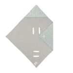 LÄSSIG Baby Einschlagdecke 85x85 cm – Bio-Baumwolle mit Kapuze für Autositz – Bild 3