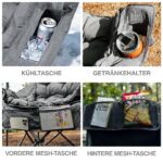 EVER ADVANCED Campingstuhl Faltbar 180kg – 2-in-1 Polsterung mit Kühltasche & Getränkehalter – Bild 7