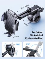 andobil 3-in-1 Kfz-Handyhalterung mit Saugnapf & Lüftungsclip – Universale Autohalterung für iPhone & Samsung – Bild 8