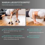 PULLUP & DIP Liegestützgriffe mit Buchenholz – Ergonomische Push-Up Bars für Krafttraining – Bild 7
