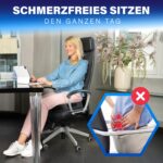 Healthfix® Orthopädisches Sitzkissen Medium – Ergonomischer Sitzkomfort mit Memory Foam für Büro & Homeoffice – Bild 6