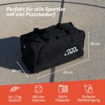 LODA Team 68L Sporttasche – Schuhfach, Nassfach & Rucksackfunktion für Sport & Reisen – Bild 4