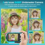 Yixinxin 4K Unterwasserkamera 64MP mit Dual-Screen – Wasserdicht bis 16m für Schnorcheln – Bild 5