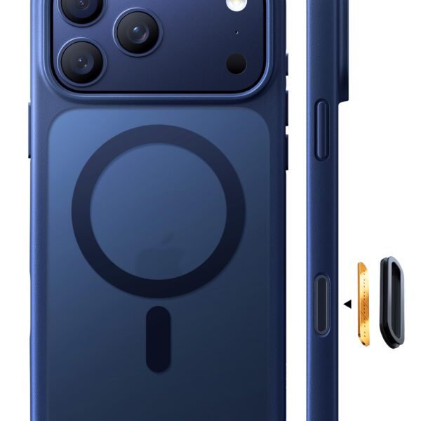TORRAS Guardian-Mag iPhone 17 Pro Hülle – MagSafe kompatibel, Militärschutz, Matt Blau