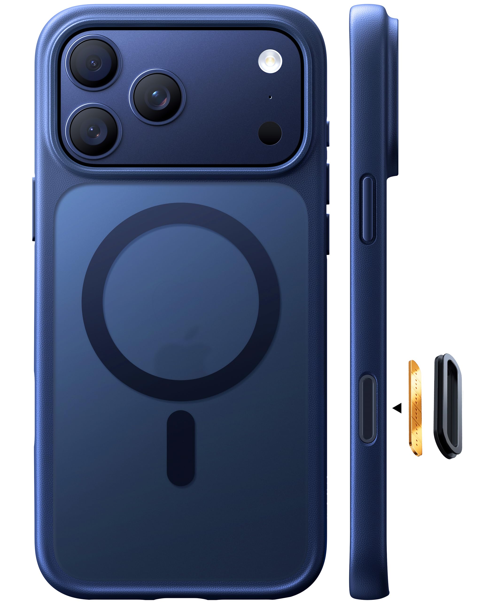 81U8cUI9tEL._SY2560_.jpg TORRAS Guardian-Mag iPhone 17 Pro Hülle – MagSafe kompatibel, Militärschutz, Matt Blau – Bild 1