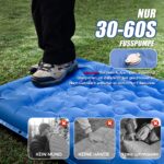NAPASA Isomatte 14 cm – Aufblasbare Camping-Matratze mit Fußpumpe & Kissen – Bild 4