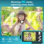 Yixinxin 4K Unterwasserkamera 64MP mit Dual-Screen – Wasserdicht bis 16m für Schnorcheln – Bild 2