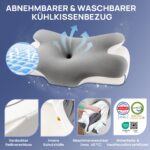 MULISOFT Nackenkissen Memory Foam mit ergonomischer Schmetterlingform – Doppelte Höhe für alle Schlaftypen – Bild 9