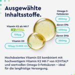 Vitamin D3 K2 & Omega-3 5000 IE – Hochdosiert mit K2VITAL® & Fischöl für Knochen & Herz – Bild 4
