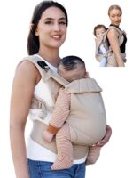 GROWNSY Babytrage mit Ein-Klick-Schnalle – Ergonomisch für Neugeborene bis Kleinkind (3-20kg)