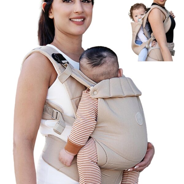 GROWNSY Babytrage mit Ein-Klick-Schnalle – Ergonomisch für Neugeborene bis Kleinkind (3-20kg)